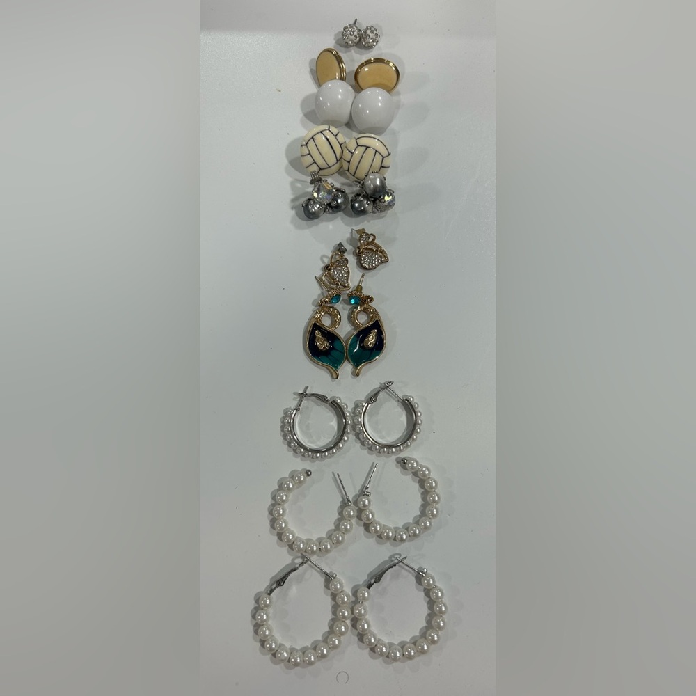 Gold Teal & Navy Peacock Drop Earrings - Women Jewelry